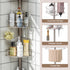 4 Holder,63.7-119 Inch Urackify Corner Shower Caddy Tension Pole, Tier Adjustable Bathroom Organizer Shelves, Shower