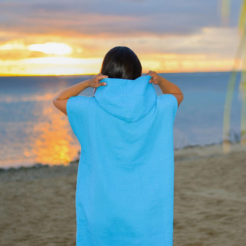 Sea Aloha 100% Surf Poncho Women - Towel Poncho - Hooded Towel Adult - Changing Poncho Cotton Towel Poncho - Poncho