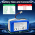 Replacement Shark RVBAT850 Battery for Shark Ion R75, R85, RV850, 3200mAh 14.4v/14.8v (2-Prong connector)