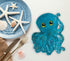 Octopus Spoon Rest For Stove Top Ceramic Spoon Rest For Kitchen Counter Cute Spoon Holder For Stove Blue Utensil Rest For Stove Top