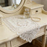 2 Pack Tinsow Cotton Crochet Lace Rectangular Table Runner Dresser Scarf Doilies (Beige Without Tassels)