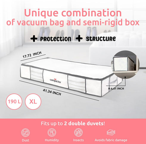 Compactor Vacuum Storage Bag XL | Space Saver Vacuum Storage Bags for Clothes, Comforters & Blankets | Ultimate Storage