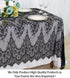 ShinyBeauty Lace Tablecloth Rectangle - 60''x120'' Black Lace Party Tablecloth, Rustic Floral Lace Table Cover