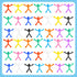 50 10 Jerify Pcs Refrigerator Magnets Colorful Magnetic Men Fidget Toys Humanoid Mini Flexible Cute Toys
