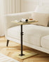 360 Masupu Sofa Arm Tray Table - Swivel Height Adjustable End Table, Small Snack Side Table for Couch, C Shaped Table