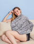 Kivik Small Weighted Blanket for Travel, 7 lbs Weighted Lap Pad for The Elderly, Heavy Lap Blanket Grey, 24"x29"