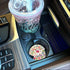 Car Coasters for Women, 2 Pack Mother's Day Auto Ceramic Coasters for Cup Holders, Easy Removal (Flower)