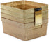 Isaac Jacobs Small Glitter Storage Bin (10” x 7.5” x 4.25”), Set with Cut-Out Handles, Multi-Functional Organizer, Gold