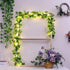 12 Packs 84FT 200 Artificial Ivy, Garland Hanging Plants Fake Vines with LED String Light for Bedroom Wedding Party
