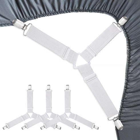 2 Sets Bed Sheet Holder Straps, Fasteners for Bedsheet Holders