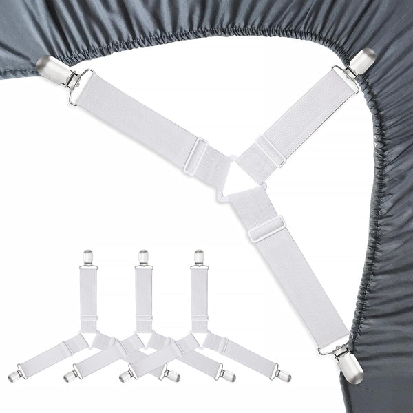 2 Sets Bed Sheet Holder Straps, Fasteners for Bedsheet Holders