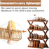 Closet,Portable Closet (Brown-3 Jessie Bamboo Shoe Rack,Free Standing Shoe Rack for Folding Shoe Storage Rack, Space