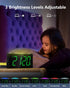Digital Alarm Clock for Bedroom, 7 Color Night Light, USB Charger, Large Number Screen & Dimmer