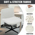 Armless MIFXIN Office Chair Cover Stretch Jacquard Wide Seat Modern Vanity Chair Slipcover Criss Cross Chair Mid Back