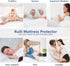 18 Full Size Mattress Protector Waterproof Washable Mattress Padded Cover Fitted Bed Protection Noiseless Plastic Bed