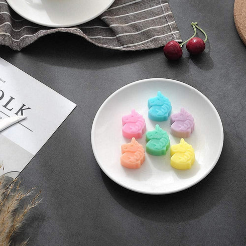 2-Pack Silicone Molds Set for Making Unicorn Head Small Soap Chocolate Candy Gummy Baking Cake Jello Jelly Wax Crayon