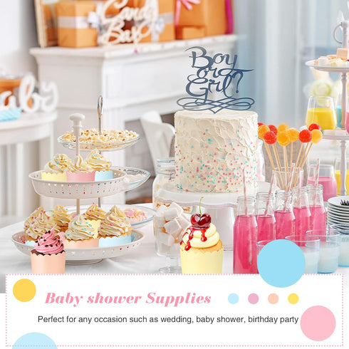 100 Pieces Multi Color Baking Cups for Muffins, 5.5 oz Cupcake Wrappers for Desserts, Baby Showers, Birthday Parties