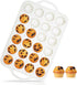 Silicone Muffin Pans for Baking, 24 Cups Nonstick Cupcake Pan with Metal Reinforced Frame, BPA Free (1 Pc, Cream)