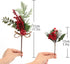 16 Pack CCINEE Artificial Christmas Red Berry Picks Assorted Pine Berries Branches Fake Holly Stems for Xmas Tree