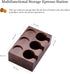 IKAPE Espresso Knock Box, 58mm 6-Hole Espresso Accessory Organizer with Natural Mahogany Tamping Table Base