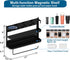 Rack,4-Slot Magnetic Spice Stanley Cup Water Bottle Holder with Paper Towel Holders and Removable Hooks