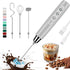 Rechargeable Milk Frother Handheld, Electric Foam Maker Wand, 3 Stainless Whisks, Drink Mixer for Lattes, Cappuccino
