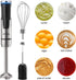 Liebe&Lecker Cordless Hand Blender, USB Rechargeable Immersion Blender with 8 Variable Speeds, Whisk, Milk Frother