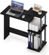 Furinno Efficient Home Laptop Notebook Computer Desk with Square Shelves, Black/Grey