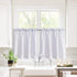 Valea Home Waffle Weave Textured Half Window Tier Curtains for Kitchen, 72" x 24", White, Set of 2
