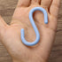 Mini Skater 2.5" Small Plastic S Shaped Hooks, Multifunctional Portable Hanging for Plants, Kitchen, Bathroom, Clothes