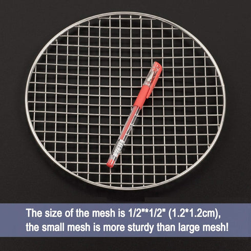 Stainless Steel Wire Round 11.6 Inch Diameter Cooking Grate Grid Grill Barbecue Net Wire Steaming Cooling Rack