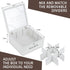 9 handrong Tea Box Organizer,Wood Tea Bag Holder Organizer,Modern Teas Bag Storage with Compartments and Glass Cover