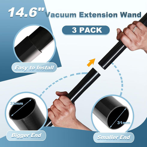 12 1-1/4" Pcs Universal Vacuum Attachment Kit, Vacuum Hose Adapter, Vacuum Cleaners Accessories with Horse Hair Brush