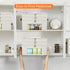 3-Tier Medicine Organizer for Cabinet, Foldable Medicine Storage Box with Clear Cover and Leather Handle, Empty First