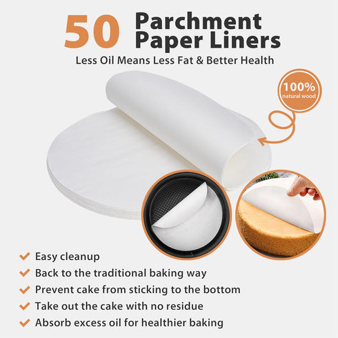 Springform Pan 9 Inch Nonstick Cheesecake Pan with Protector - Leakproof Spring Form Pan for Baking, 9 Inch with 50Pcs