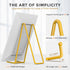 TR-LIFE 4 Pack 10 Inch Gold Large Plate Stands for Display, Metal Picture Frame Holder + Small Easels