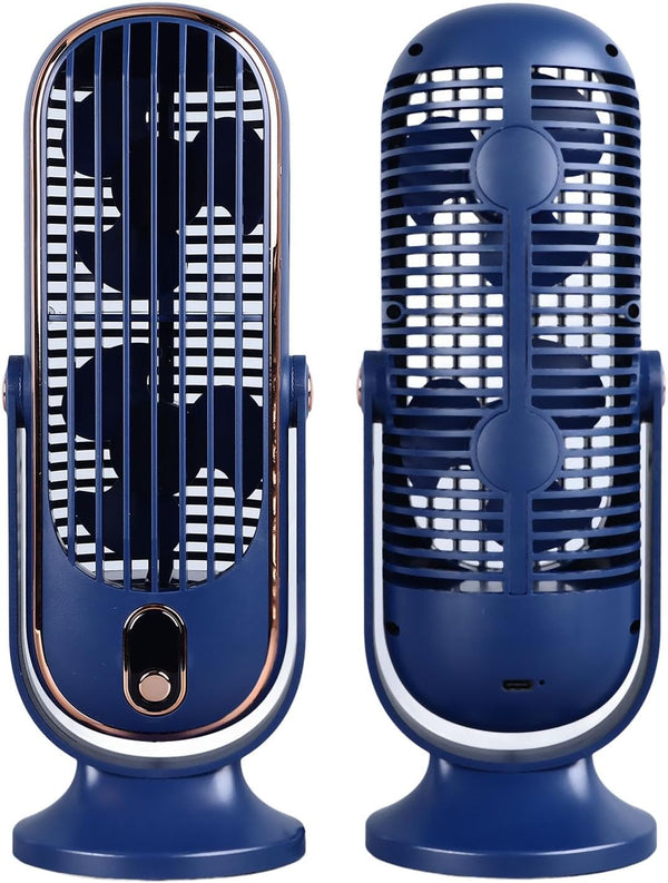 Haofy Table Tower Fan - USB Plug-In Quiet Motor Fan for Bedrooms and Offices (Blue)