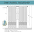 Yancorp Sheer Curtain Semi Bedroom Curtains, 63 inches Length Linen Blue Beige Ombre Rod Pocket Drapes for Kids Window