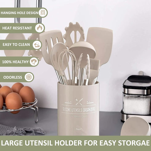 Umite Chef 15 pcs Stainless Steel Kitchen Cooking Utensil Set - Nonstick Cookware Tools Gift