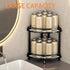 Counter 2-Tier Countertop, 9''L 9''W 13.8''H Black Bathroom Organizer XL Corner Shelf, Bathroom Organizers Large
