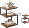 S-Shaped Side Table 3 Tier, Minimalist Nightstand for Small Spaces with Open
