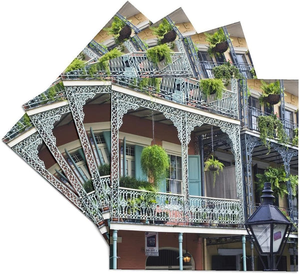 3dRose cst_90472_3 Louisiana New Orleans French Quarter Rob Tilley Coasters, Set of 4