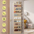 20-25 Closet 10-Tier Pairs Over the Door Shoe Organizer, Clear Pockets Shoe Rack for Door, Hanging Shoe Rack for Boots