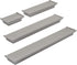 Melannco Floating Wall Shelves, Set of 4 for Bedroom, Living Room, Bathroom, Kitchen, Gray