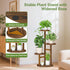3 iDavosic.ly Tier Plant Stand Indoor, Tiered Corner Wood Multiple Flower Holder Shelf, Tall Orchid Display Rack