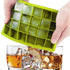 Ice Cube Tray, Silicone Square Ice Trays Easy Release Stackable Ice Cube Mold with Removable Lid, 24 Cavity (2 Pack,
