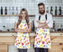 WONDERTIFY Macarons Apron,Colorful Macarons Cake and Various Fruits Bib Apron with Adjustable Neck for Men Women,Suitable for Home Kitchen Cooking Waitress Chef Grill Bistro Baking BBQ Cobbler Apron