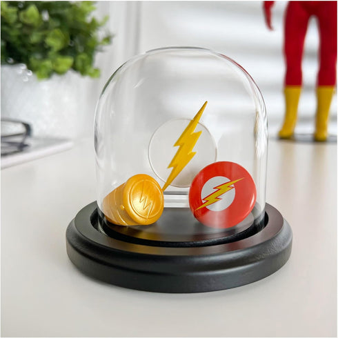 Plymor Glass Display Dome Cloche 3" x 3" (Black MDF Wood Base)