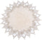 Polyester Round Doily,20 * 20in Beige Table Cover with Lace Trim, Coffee