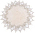 Polyester Round Doily,20 * 20in Beige Table Cover with Lace Trim, Coffee